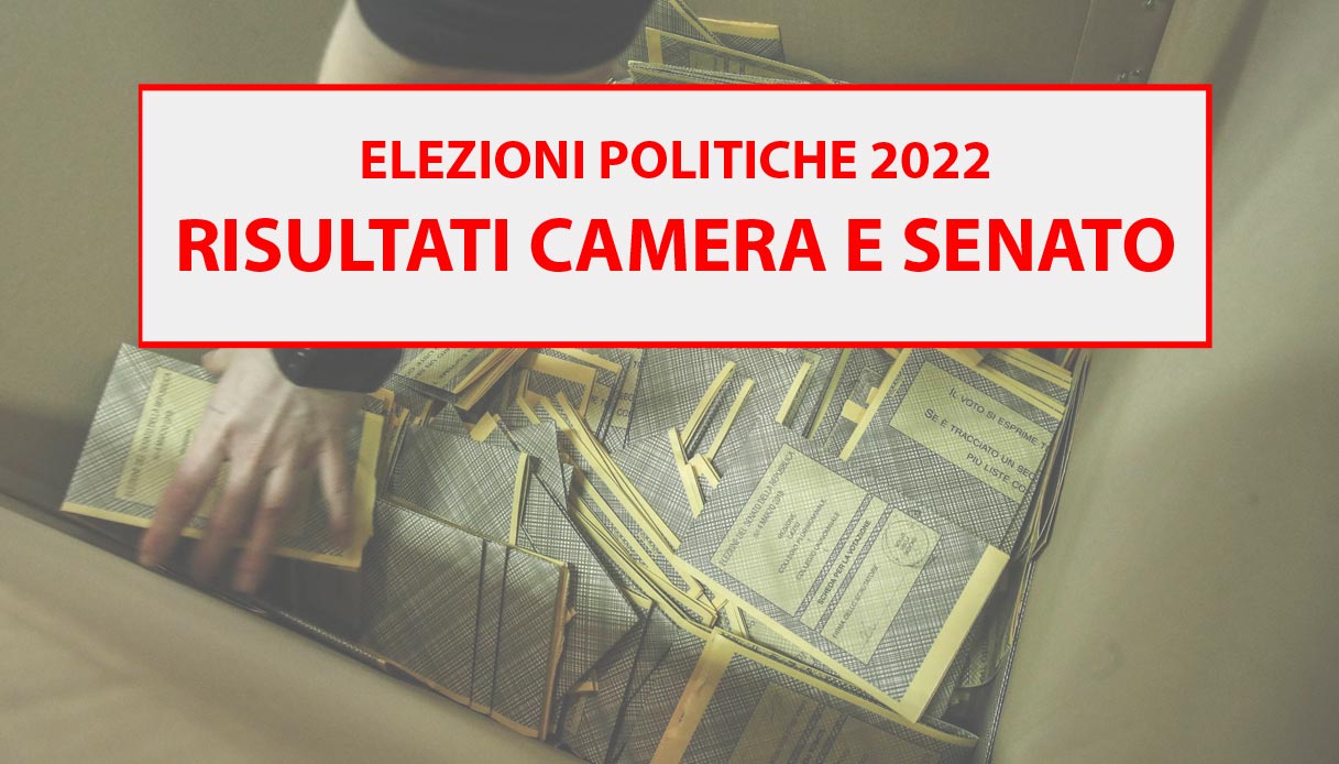 Scrutini CAMERA e SENATO elezioni politiche 2022 del 25 settembre 2022